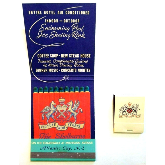 Hotel Shelburne Feature Matchbook Atlantic City Vintage NOS Unused 2 Full Packs - Picture 2 of 10